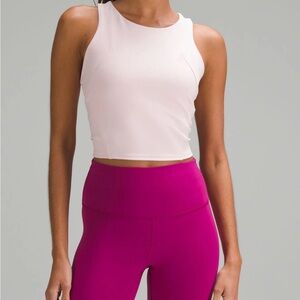 Pink Lululemon Wunder Train Racerback Tank Top